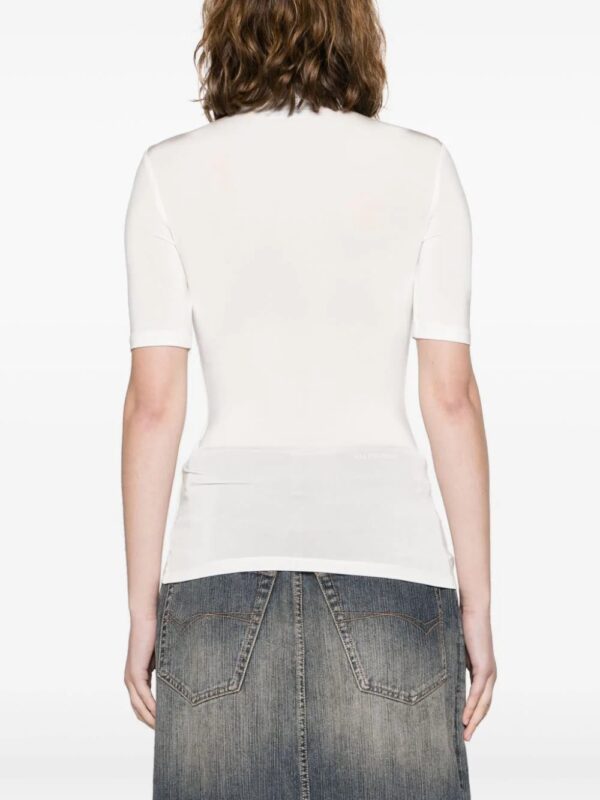 Off-White  logo-print high-neck T-shirt - Image 4