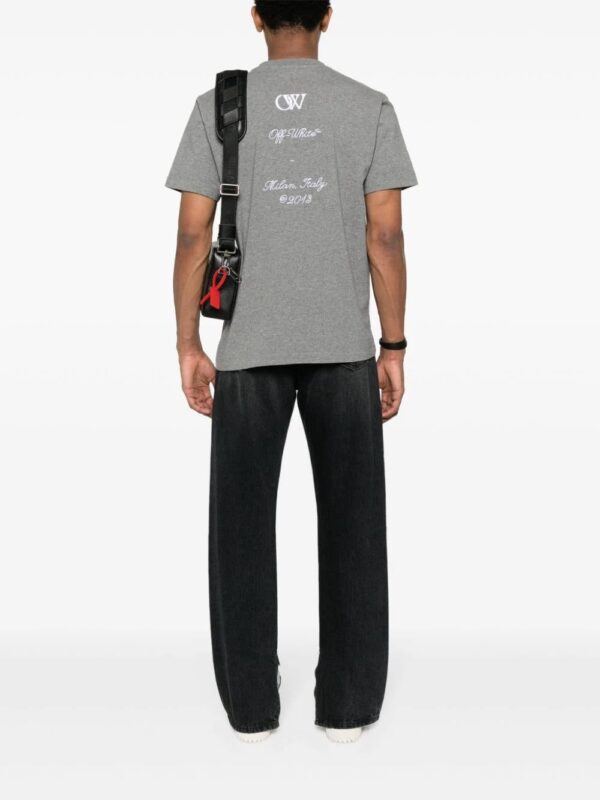 Off-White  embroidered-logo cotton T-shirt - Image 2