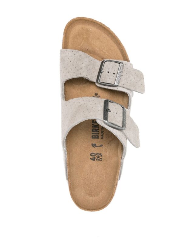 Birkenstock Arizona perforated suede slides - Image 4