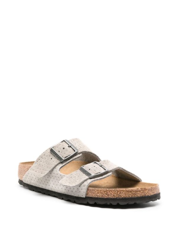 Birkenstock Arizona perforated suede slides - Image 2