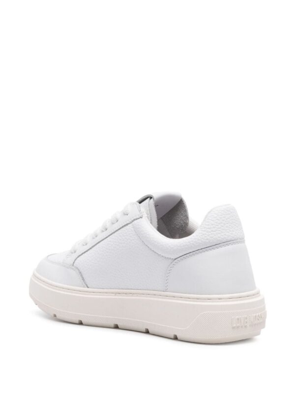 Love Moschino logo-print leather sneakers - Image 3