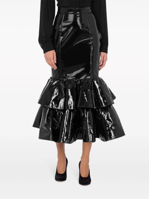 Moschino  ruffled leather skirt - Image 2