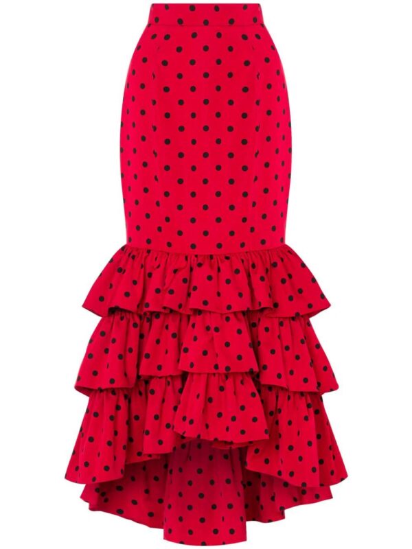 Moschino  polka-dot ruffled skirt