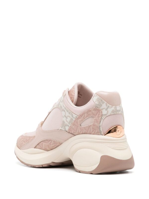 Michael Kors Zuma gold-tone logo-plaque leather sneakers - Image 3