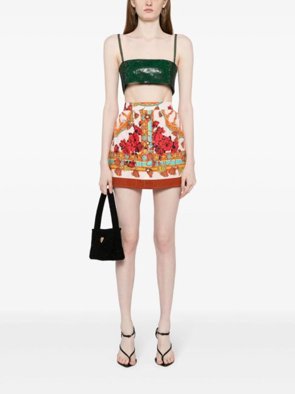 Dolce & Gabbana  graphic-print mini skirt - Image 2
