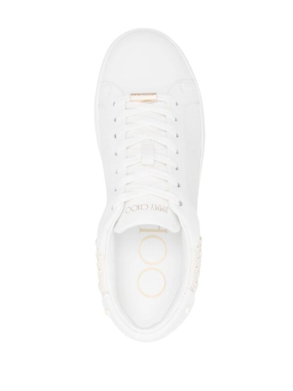 Jimmy Choo Rome/F pearl-embellished sneakers - Image 4