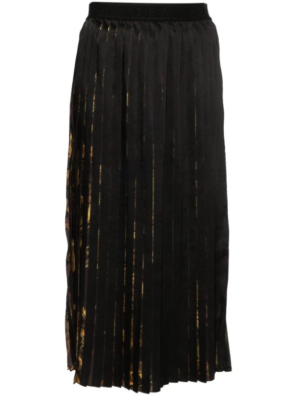 Versace Jeans Couture  Watercolour Couture pleated midi skirt