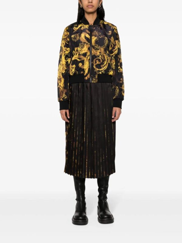 Versace Jeans Couture  Watercolour Couture pleated midi skirt - Image 2