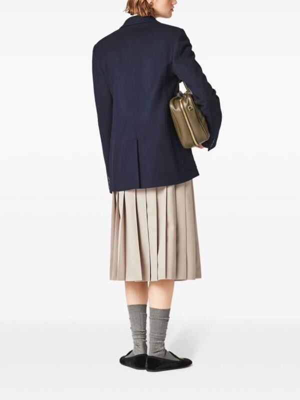 Miu Miu  pleated gabardine wool skirt - Image 3