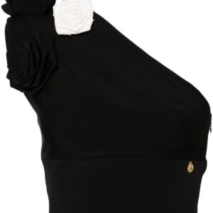 Balmain floral-appliqué top