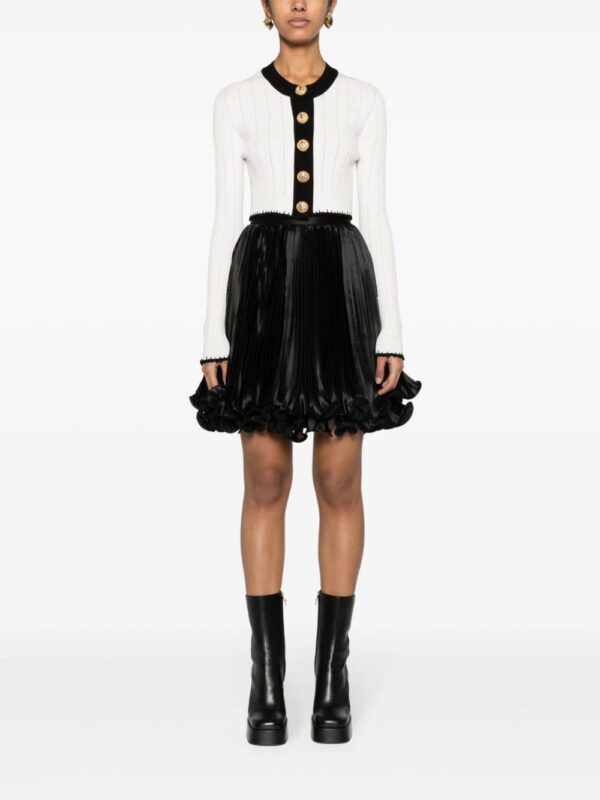 Balmain  pleated satin mini skirt - Image 2