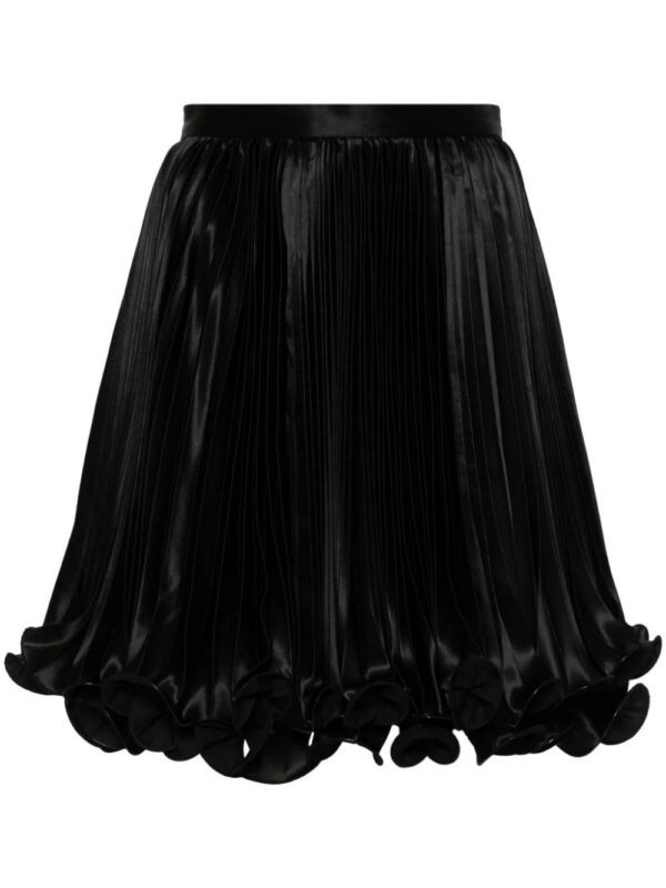 Balmain  pleated satin mini skirt