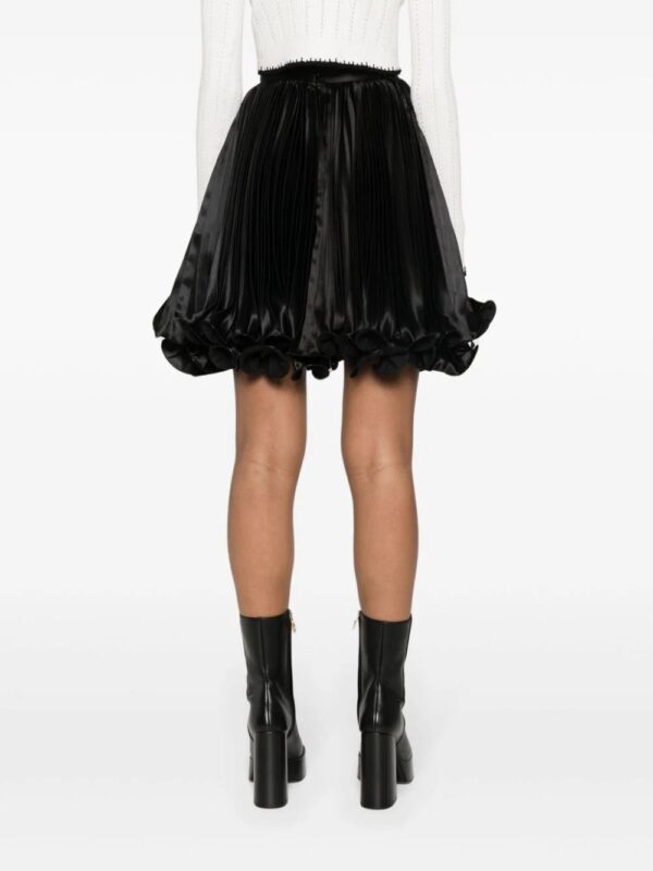 Balmain  pleated satin mini skirt - Image 4