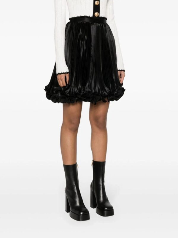 Balmain  pleated satin mini skirt - Image 3