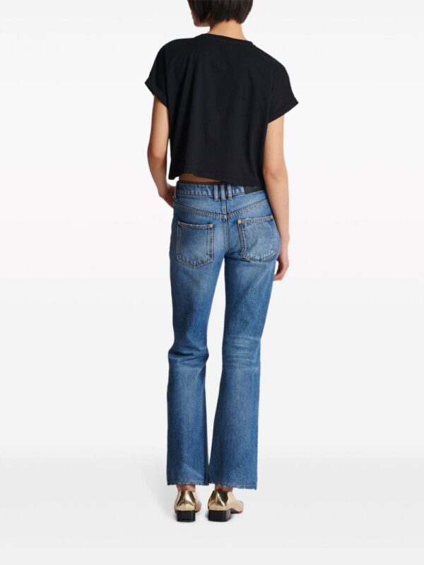 Balmain Roses-print cropped T-shirt - Image 5