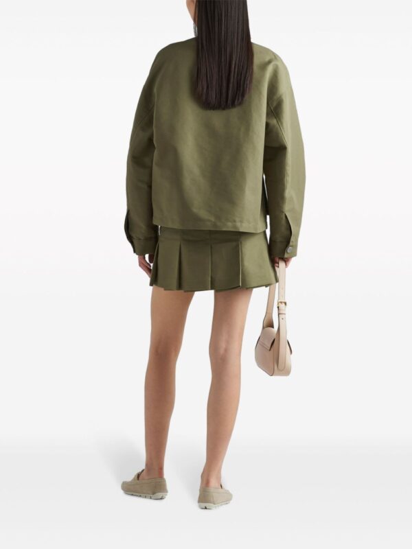Prada  triangle-logo canvas miniskirt - Image 3