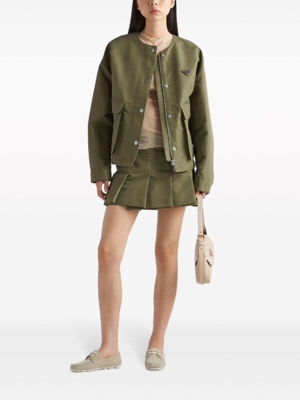 Prada  triangle-logo canvas miniskirt - Image 2