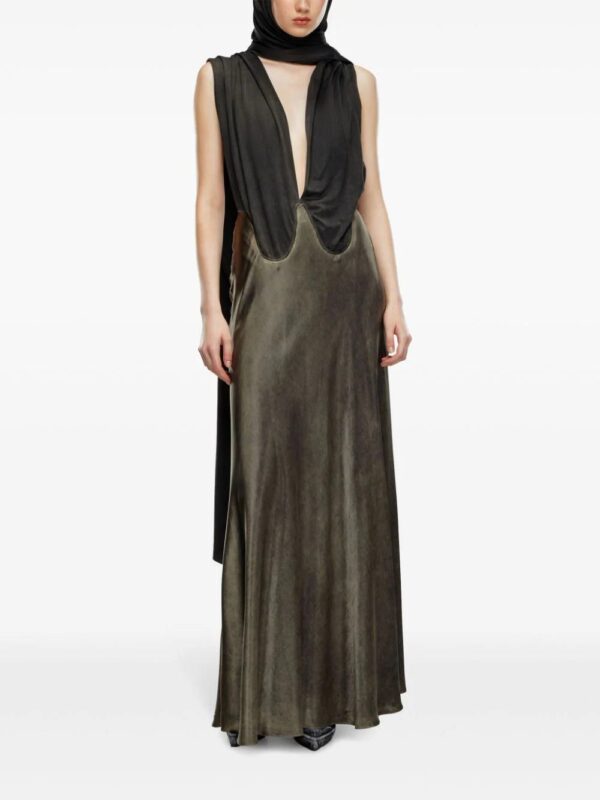 Diesel  O-Dyva panelled satin skirt - Image 2