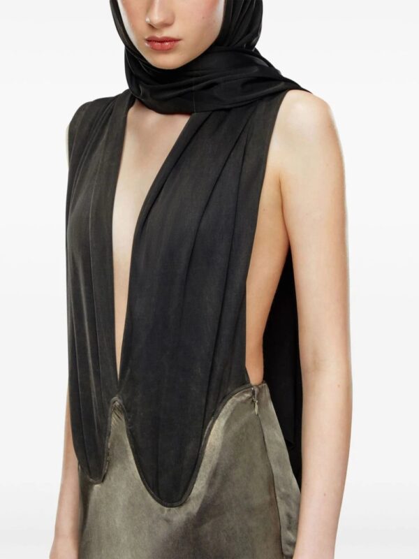 Diesel  O-Dyva panelled satin skirt - Image 4