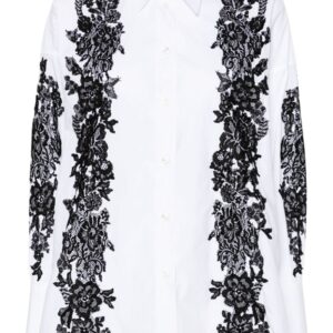 Dolce & Gabbana lace-trim cotton shirt