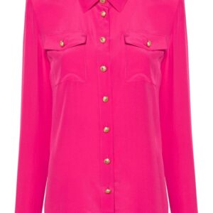 Balmain long-sleeve silk shirt