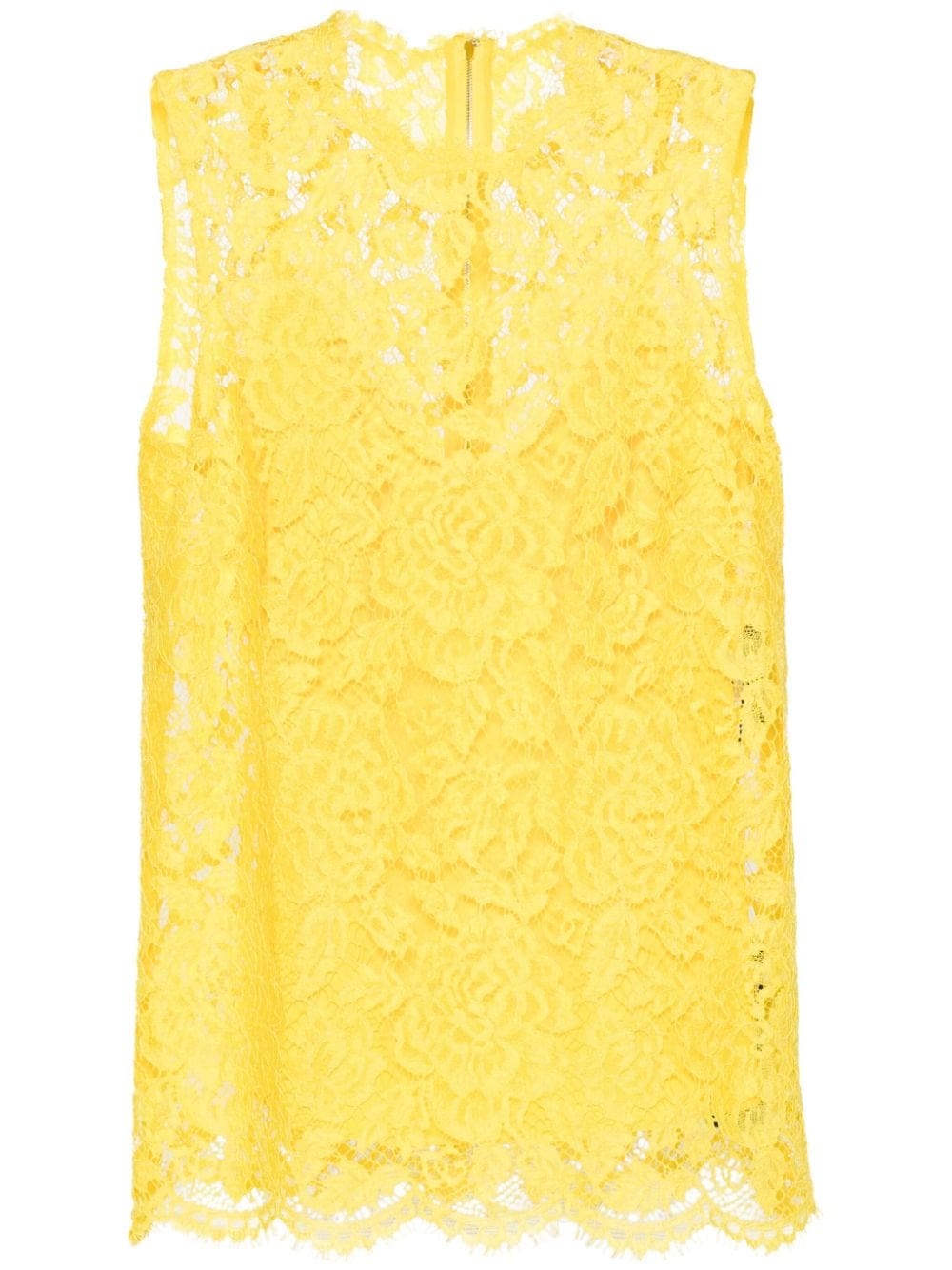 Dolce & Gabbana floral-lace scallop-collar top