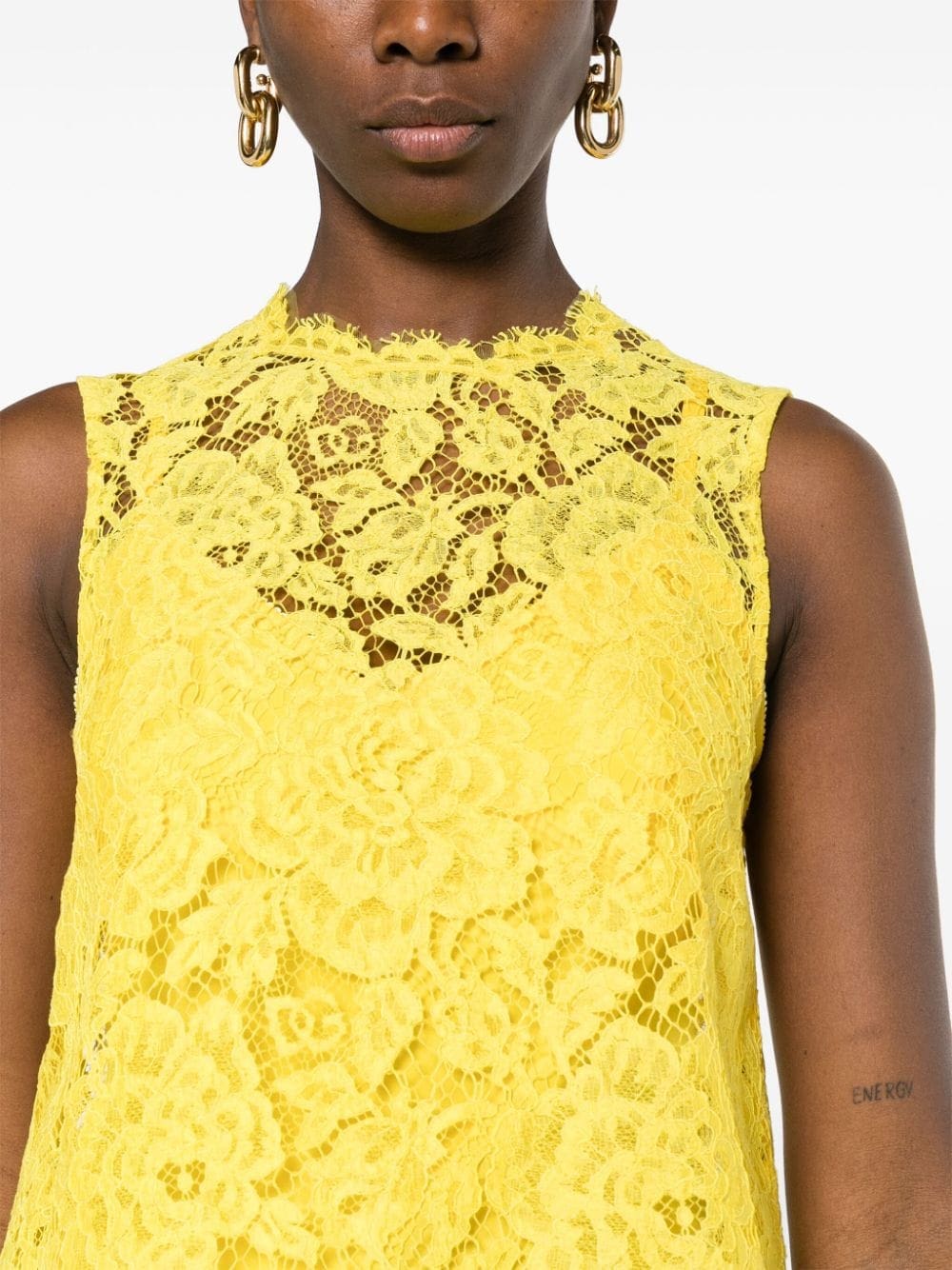 Dolce & Gabbana floral-lace scallop-collar top - Image 5