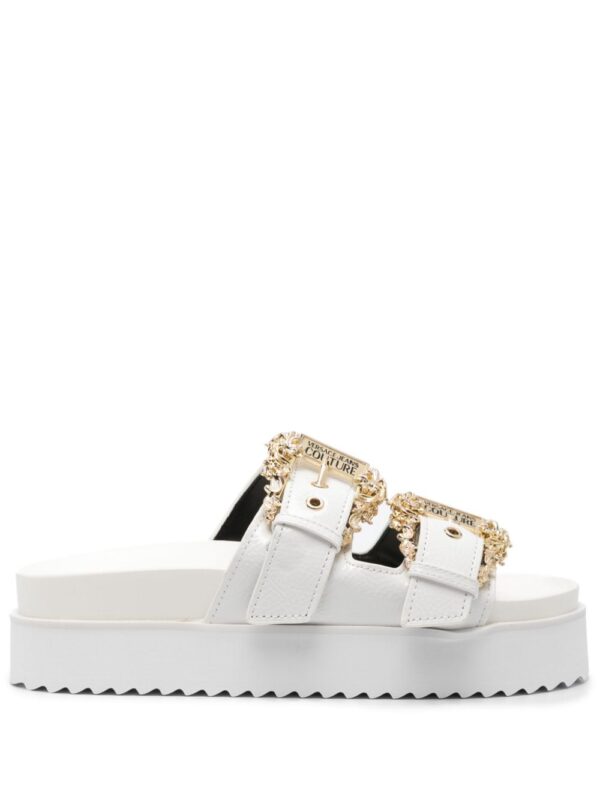Versace Jeans Couture Baroque-buckle slides