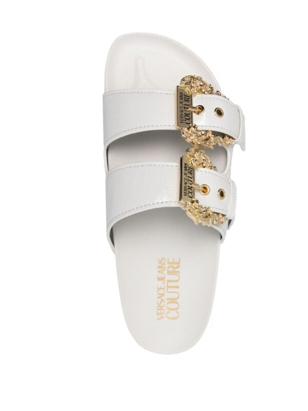 Versace Jeans Couture Baroque-buckle slides - Image 4