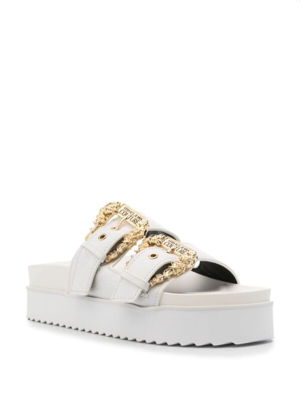 Versace Jeans Couture Baroque-buckle slides - Image 2