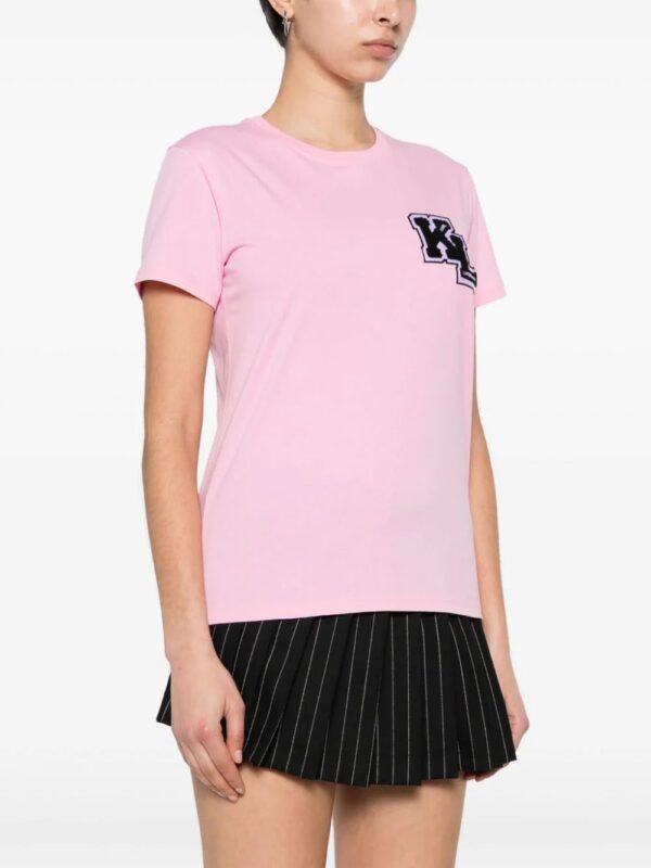 Karl Lagerfeld  logo-patch cotton T-shirt - Image 3