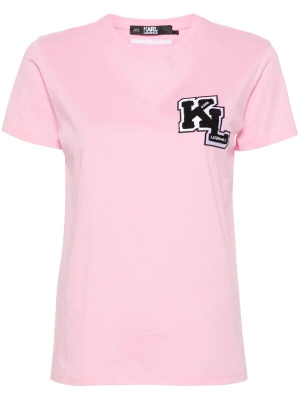 Karl Lagerfeld  logo-patch cotton T-shirt