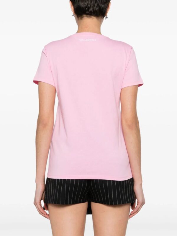 Karl Lagerfeld  logo-patch cotton T-shirt - Image 4