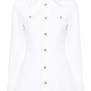 Balmain exposed-seam cotton shirt
