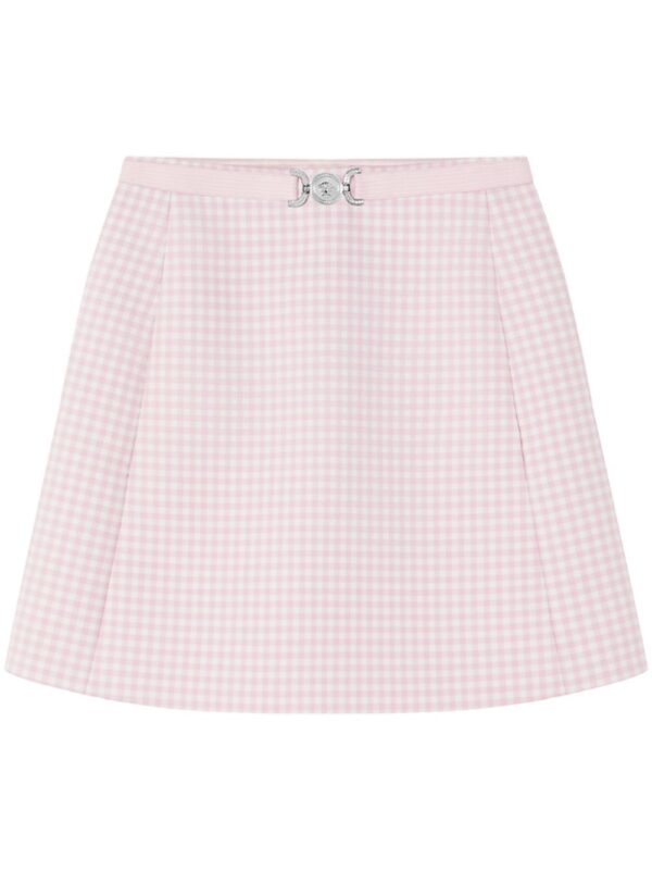 Versace  Medusa Biggie gingham-check miniskirt