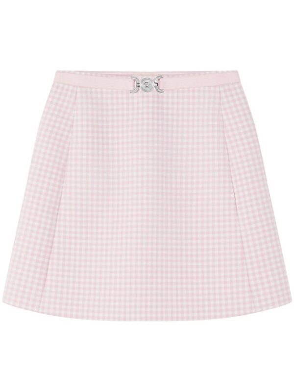 Versace  Medusa Biggie gingham-check miniskirt