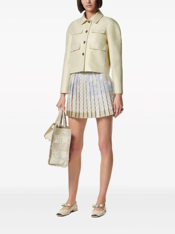 Versace  Barocco checkerboard-print silk miniskirt - Image 2