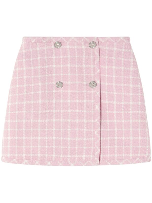 Versace  Contrasto tweed wrap miniskirt
