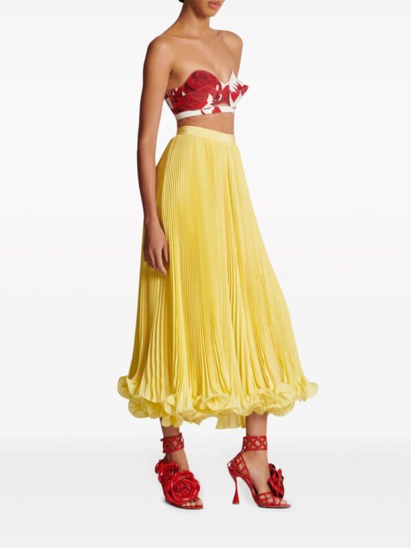 Balmain  pleated ruffle-hem skirt - Image 3