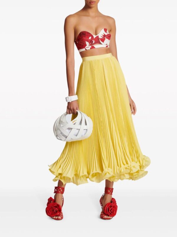 Balmain  pleated ruffle-hem skirt - Image 2
