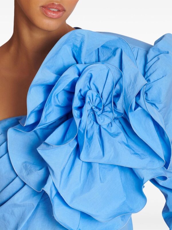 Balmain ruffle-detailed asymmetric blouse - Image 5