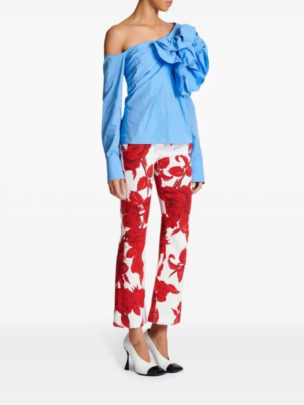 Balmain  ruffle-detailed asymmetric blouse - Image 3