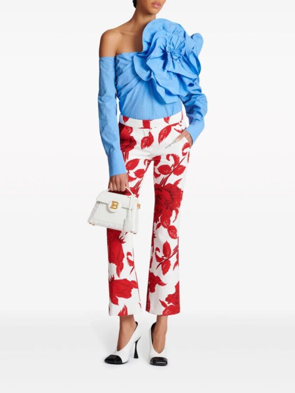 Balmain  ruffle-detailed asymmetric blouse - Image 2