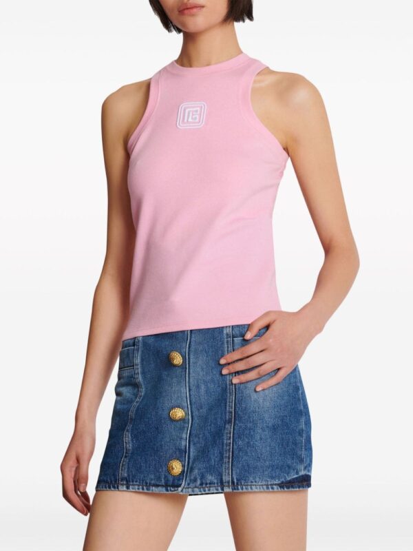 Balmain logo-embroidered tank top - Image 4