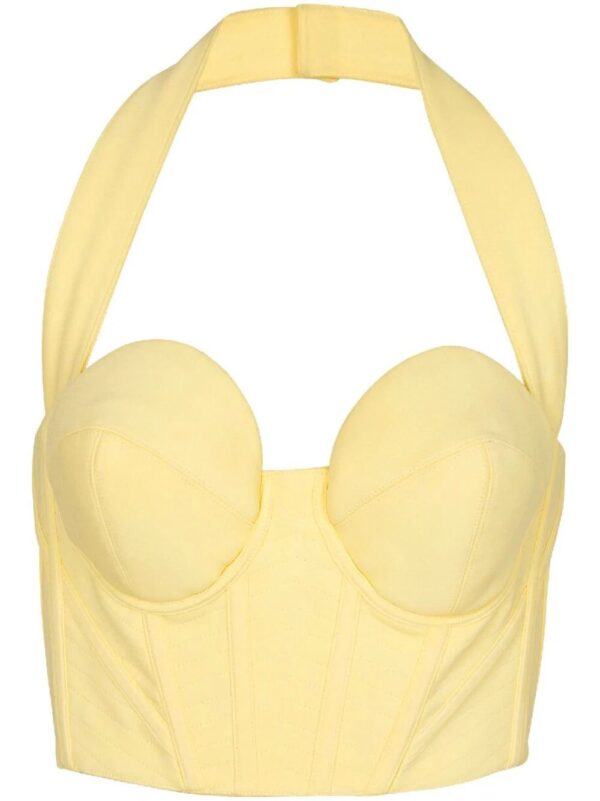 Balmain  halterneck corset top