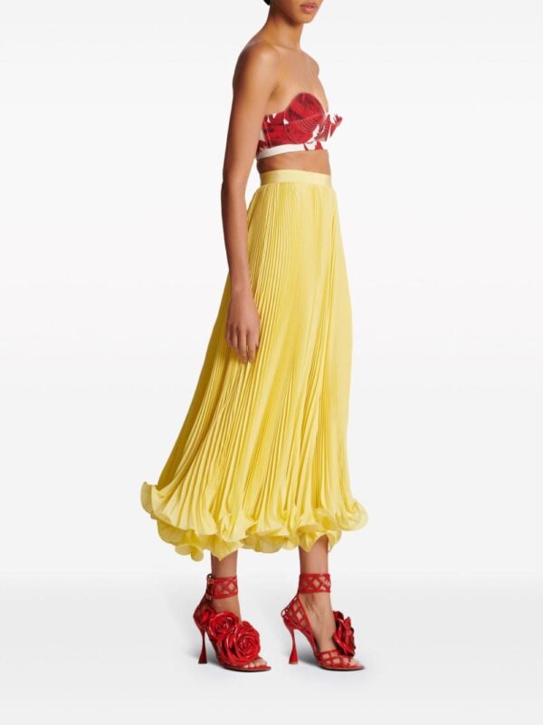 Balmain rose-print bustier crop top - Image 3