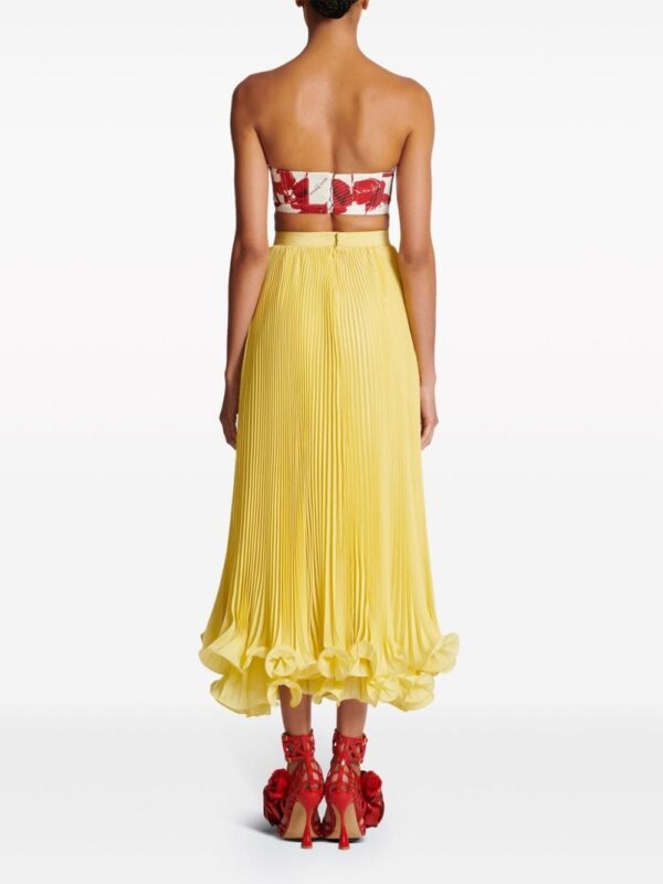 Balmain rose-print bustier crop top - Image 4