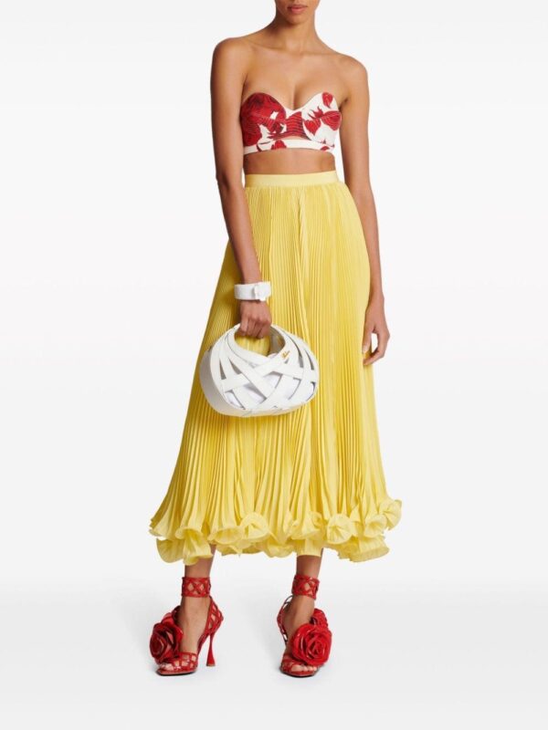 Balmain rose-print bustier crop top - Image 2