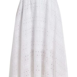 Karl Lagerfeld  broderie-anglaise cotton midi skirt