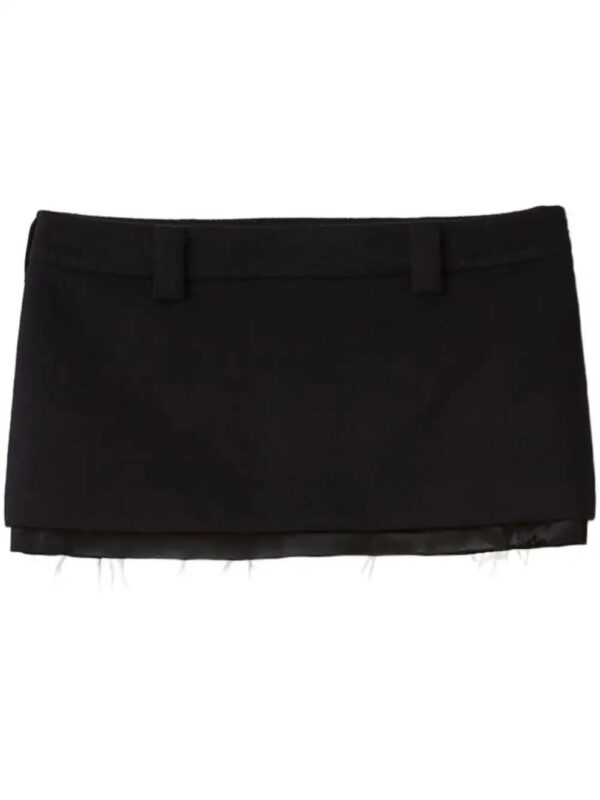 Miu Miu  satin-trim velour miniskirt